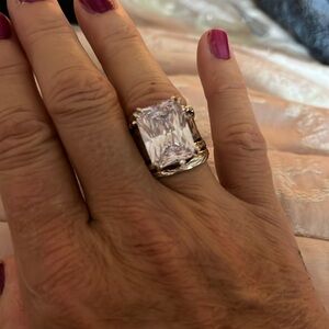 Very large shiny CZ wide band